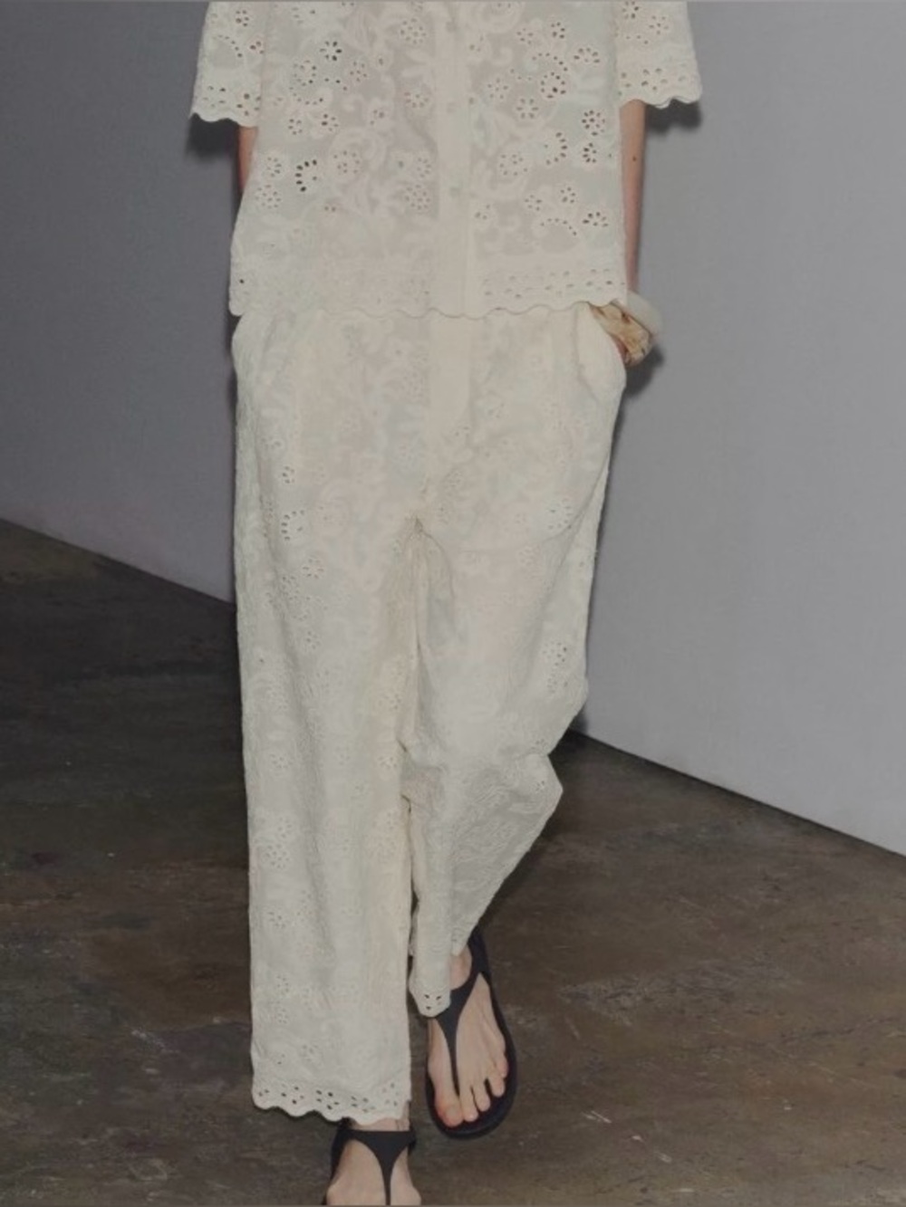 Zara eyelet pants